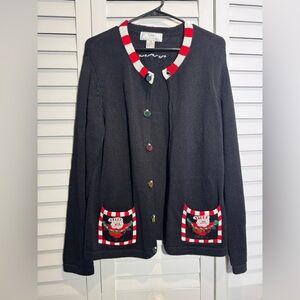 Women’s Vintage Christmas Holiday Sweater Cardigan Size Medium